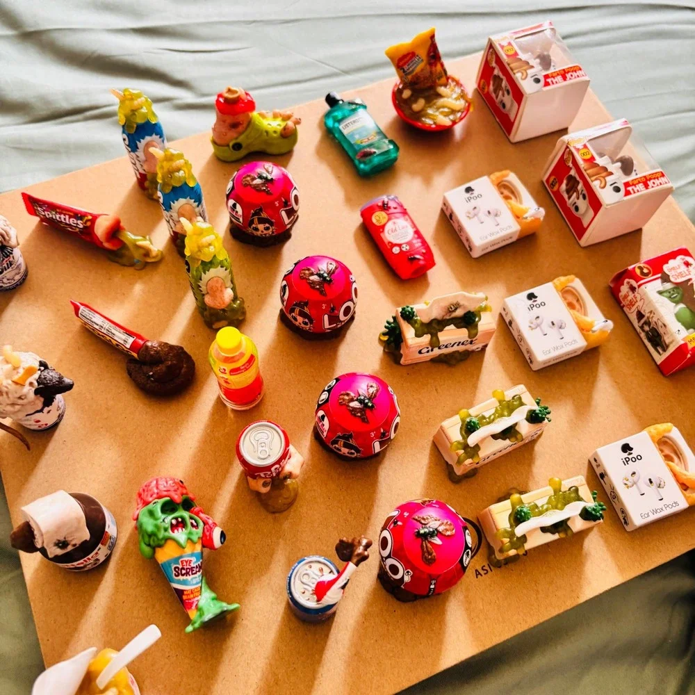 25pc Wacky Brands Gross Miniatures Lot iPoo Greenex Loo Surprise Zuru Parody